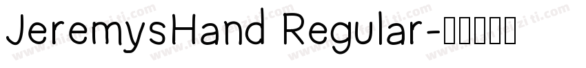 JeremysHand Regular字体转换